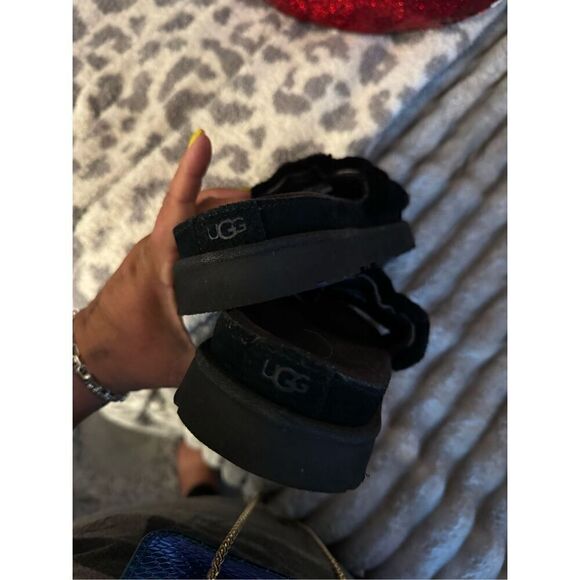 Women’s UGG layton fur slides/ Slippers Sz 10 - Picture 8 of 9